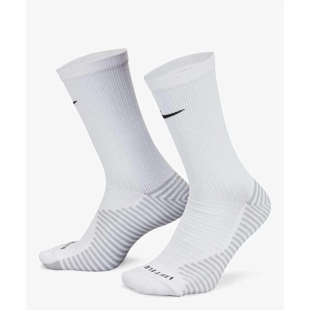Nike Strike Soccer Crew Socks Youth XS‎ 13C-3Y White Black Dri-FIT DH6620-100